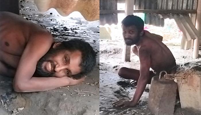 মুরাদনগরে চিকিৎসার অভাবে ২২ বছর ধরে    শিকলবন্দী আবুল খায়ের