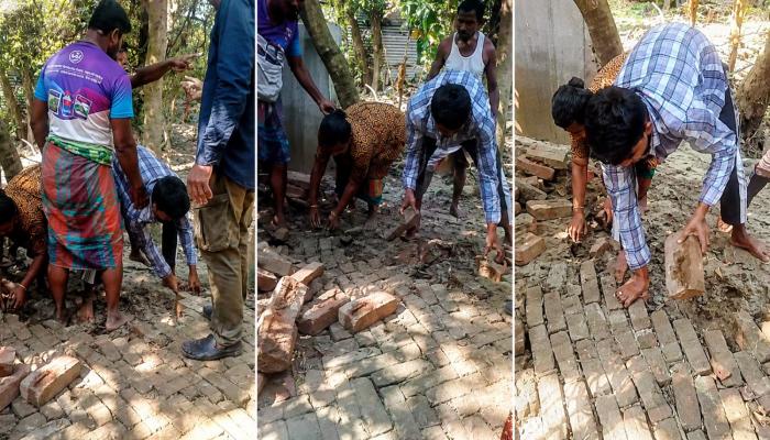 বুড়িচংয়ে সরকারি রাস্তার ইট তুলে জনদুর্ভোগ, তদন্তের নির্দেশ দিলেন ইউএনও
