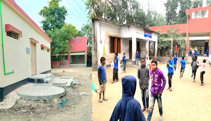 মুরাদনগরে বিদ্যালয়ের মাঠে ওয়াশ ব্লক স্থাপন করায় খেলাধুলা থেকে বঞ্চিত শিক্ষার্থীরা