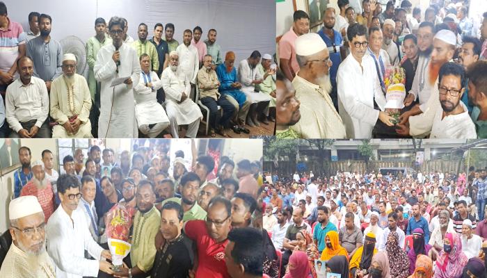 সদর দক্ষিণ উপজেলা বিএনপির নেতাকর্মীদের ফুলেল শুভেচ্ছায় সিক্ত হাজী ইয়াছিন