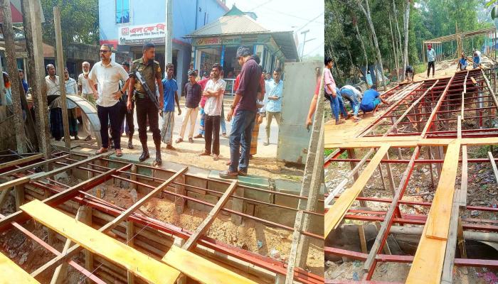 ব্রাহ্মণপাড়ায় খাল দখল করে রেস্টুরেন্ট নির্মাণ  ভ্রাম্যমাণ আদালতে ১ লাখ টাকা জরিমানা