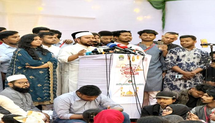 জনগণের ম্যান্ডেটকে আদালতে নিয়ে   আদালতকে প্রশ্নবিদ্ধ করবেন না  কুমিল্লায় এনসিপির ইফতার মাহফিলে নাহিদ ইসলাম এমপি