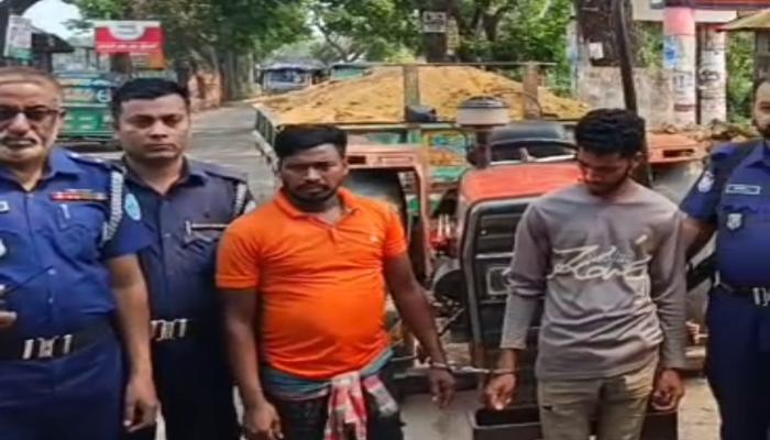 কসবায় অবৈধ পাহাড় ও মাটি কাটার বিরুদ্ধে অভিযান ট্রাক্টার জব্দ ও দুজনের কারাদণ্ড