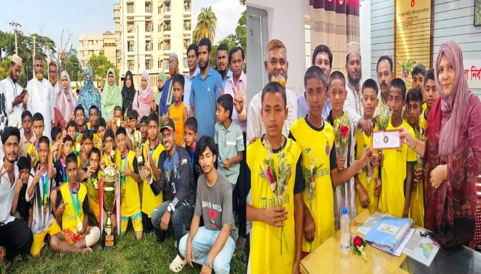 গোল্ডকাপ ফুটবলে জেলা চ্যাম্পিয়ন ব্রাহ্মণপাড়ার দুলালপুর সরকারি প্রাথমিক বিদ্যালয়