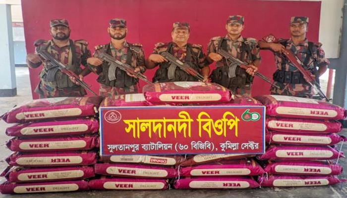 সীমান্তে বিজিবির অভিযানে ৩২ লাখ ৫০ হাজার টাকার চোরাচালানী পণ্য জব্দ