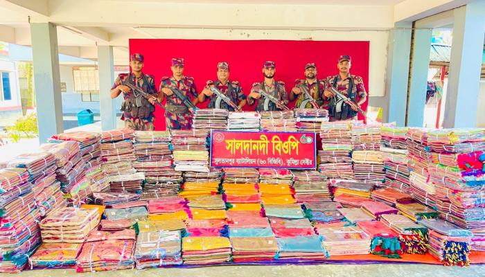 কুমিল্লা ও ব্রাহ্মণবাড়িয়া সীমান্তে মাদকসহ ১ কোটি ৫ লাখ টাকার চোরাচালানি পণ্য জব্দ